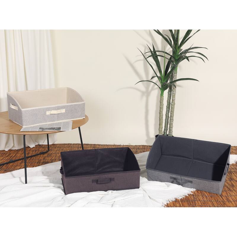 Storage Cube, Trapezoidal Storage Bin with Handles for Shelves Closet, 1 Pack Collapsible Storage Basket for Organizing Clothes