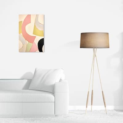 Wynwood Studio Canvas Abstract Shapes are moving around Pink and Modern & Contemporary Wall Art Canvas Print