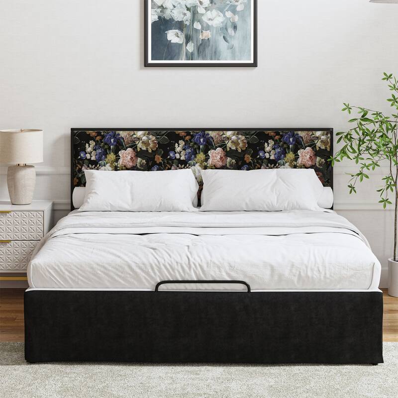 Oliver Modern Washable Slipcover Bed Upholstered Metal by HULALA HOME