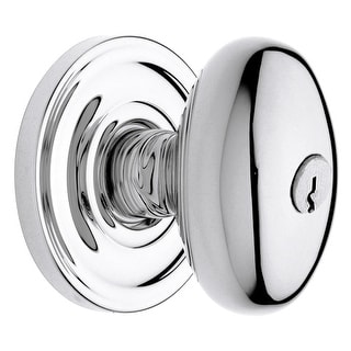 Baldwin Egg Style Single Cylinder Keyed Entry Door Knob Set with Egg