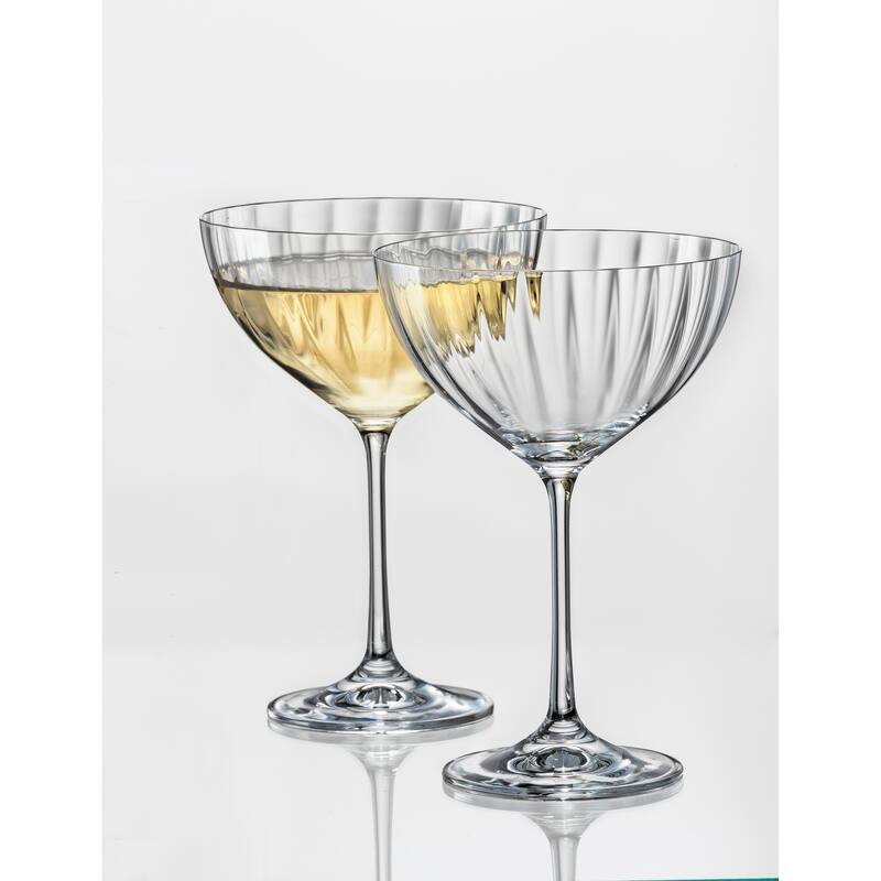 Waterfall (Optic) Coupe Cocktail Glass Set of 6