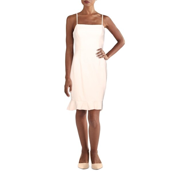 ruffle hem cocktail dress