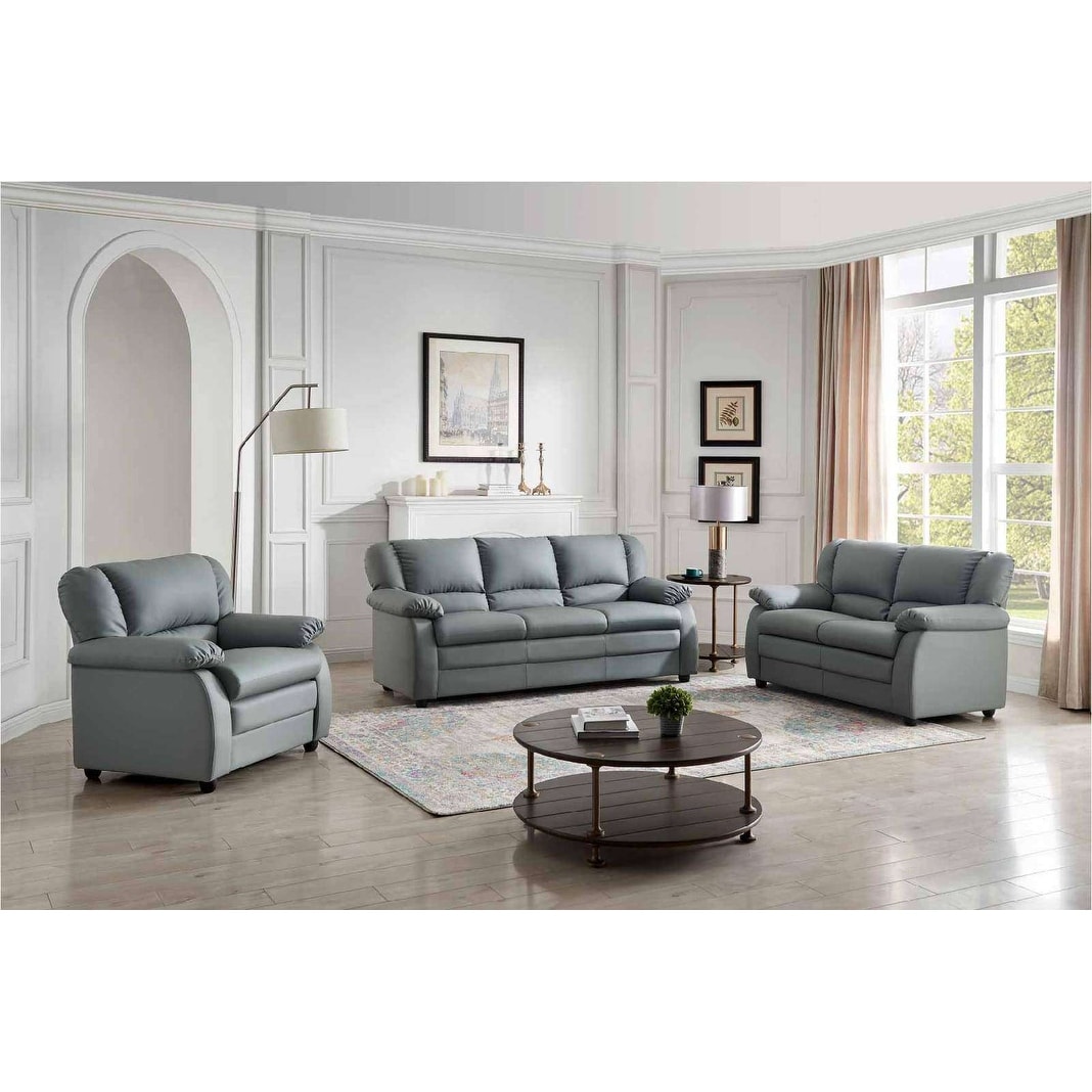 The Mid Century Modern and Stylish Faux Leather Loveseat
