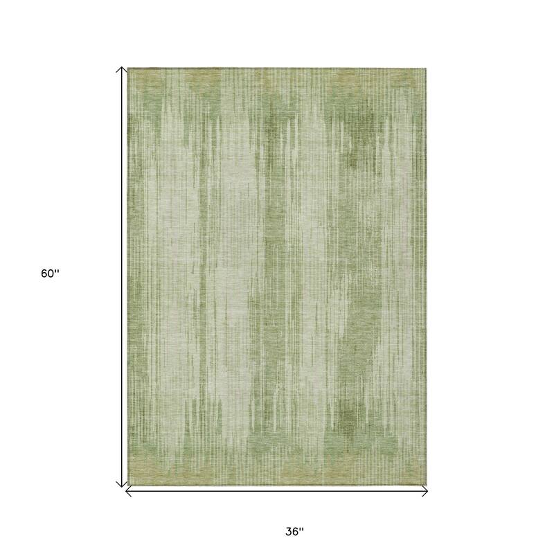 HomeRoots Striped Transitional Rectangle Outdoor Rug