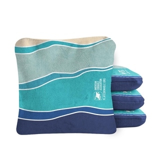 Multicolor Waves Blue Dual Sided Cornhole Bags