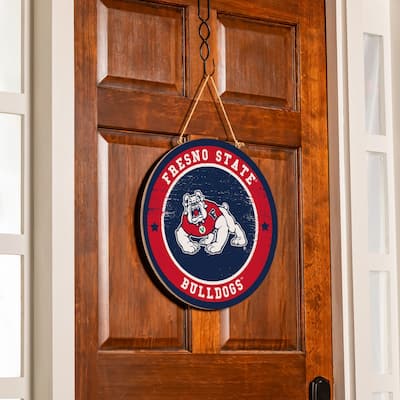 Fresno State Wooden Door Decor Wall Sign - Multi-Color