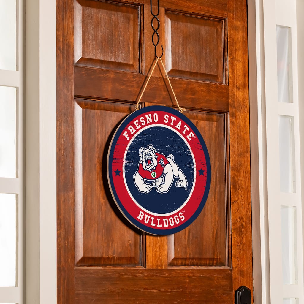 Fresno State Wooden Door Decor Wall Sign - Multi-Color