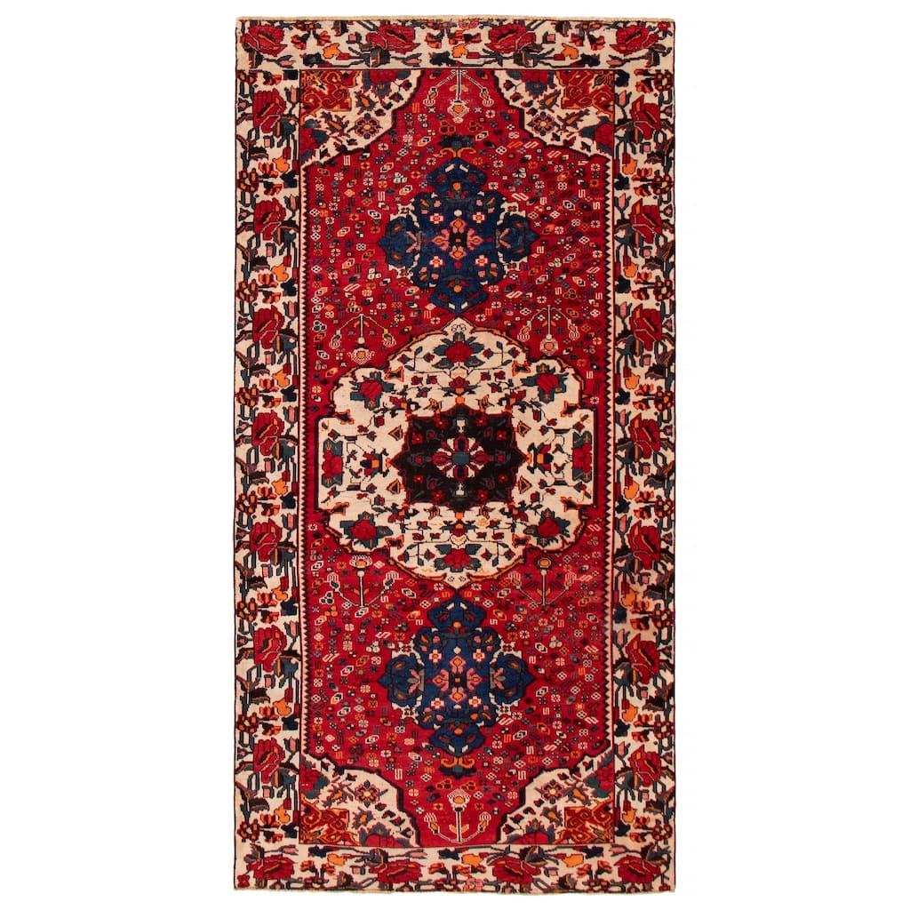 ECARPETGALLERY Hand-knotted Kayseri Vintage Red Wool Rug - 5'1 x 10'1