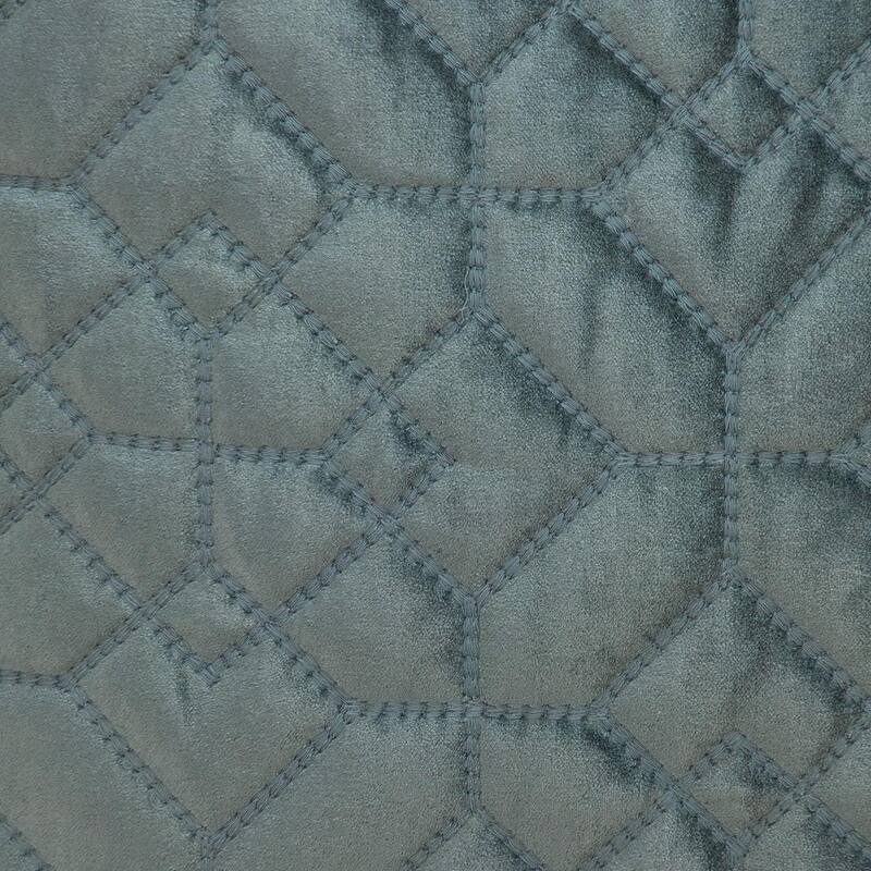 Navy Quilted Velvet Geo Decorative Throw Pillow