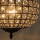 preview thumbnail 39 of 95, Retro French 4/5-Light Antique Brass Globe Crystal Chandelier for Living/Dining Room