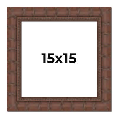 15x15 Frame Pewter Solid Wood Picture Frame Width 1.625 Inches | Interior Frame Depth 0.6875 Inches