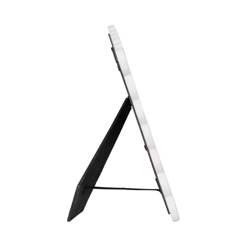 Resin Scalloped Edge Decorative Photo Frame - White