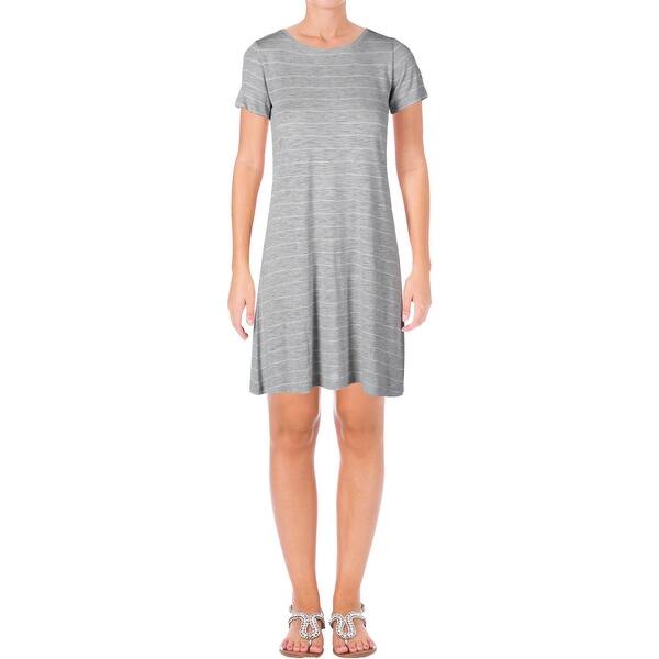 Shop Two By Vince Camuto Womens T Shirt Dress Short Sleeves Knee Length Gray S Free Shipping On Orders Over 45 Overstock 22513462