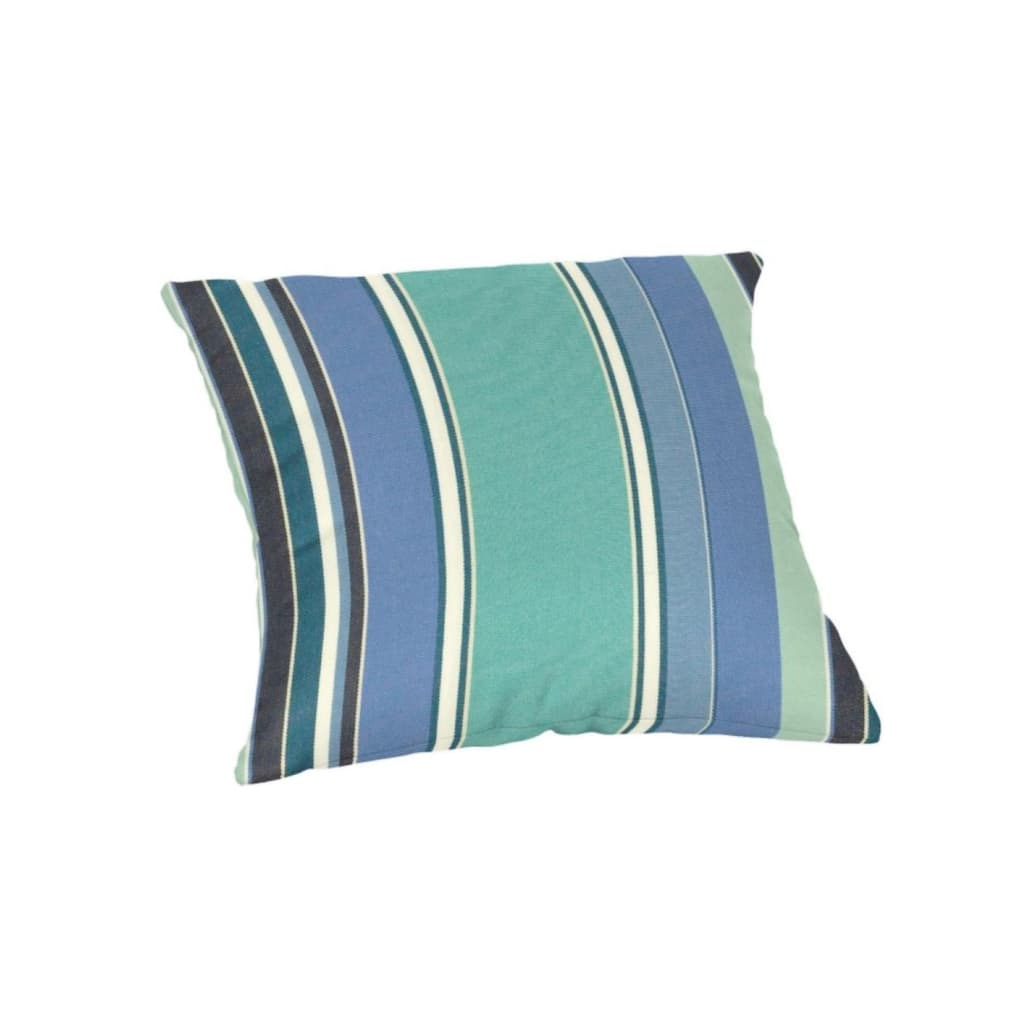 Sunbrella® Stripe Fabric 1-Piece Indoor/Outdoor Square Throw Pillow, 18"W x 18"L, Dolce Oasis
