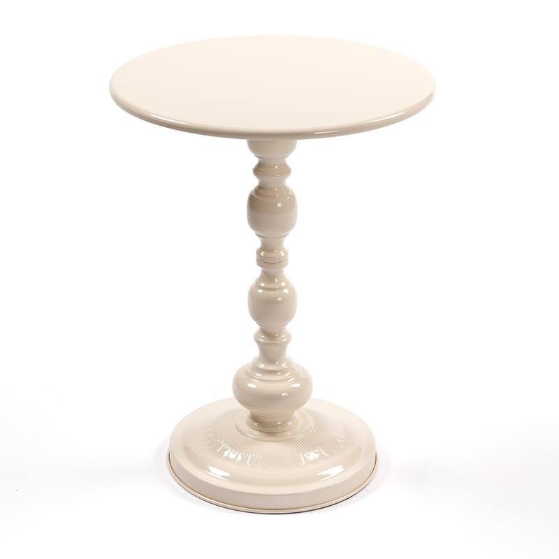 Vintage Metal Round Coffee Table Small Side Table Sofa Bedside Nightstand for Living Room Bedroom