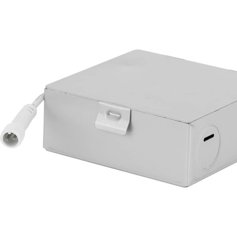 Everlume Collection 6 in. Satin White LED Low Profile Canless Recessed Downlight - 7.165 in x 7.165 in x 1 in