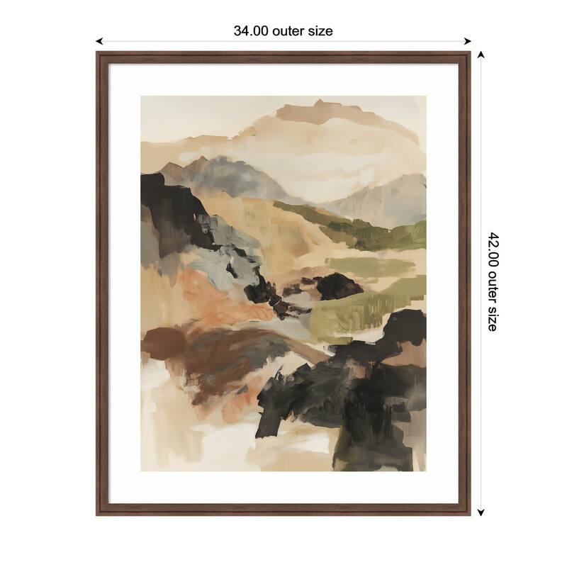 Kate and Laurel Framed Art Tonal Mountains II by Amy Lighthall