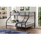preview thumbnail 2 of 6, Caius Gunmetal Finish Twin Xl/Queen Bunk Bed