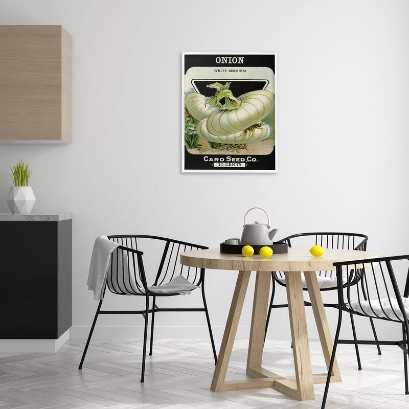 Stupell Vintage Garden Onion Framed Giclee Art Design By Lil' Rue