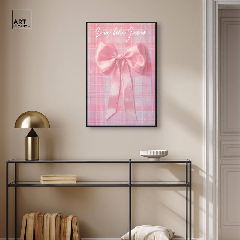 Love Like Jesus Bow Canvas by Art Remedy