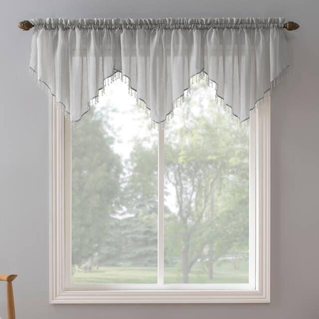 No. 918 Erica Sheer Crush Voile Single Ascot Curtain Valance