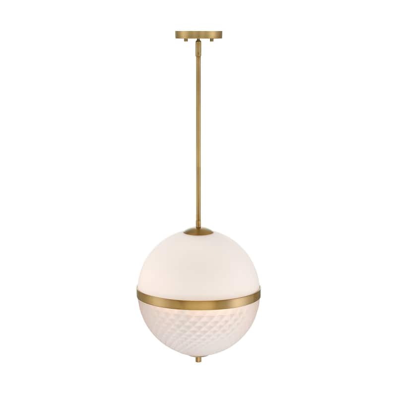 Dia 14 in. 3-Light Old Satin Brass Modern Pendant Light