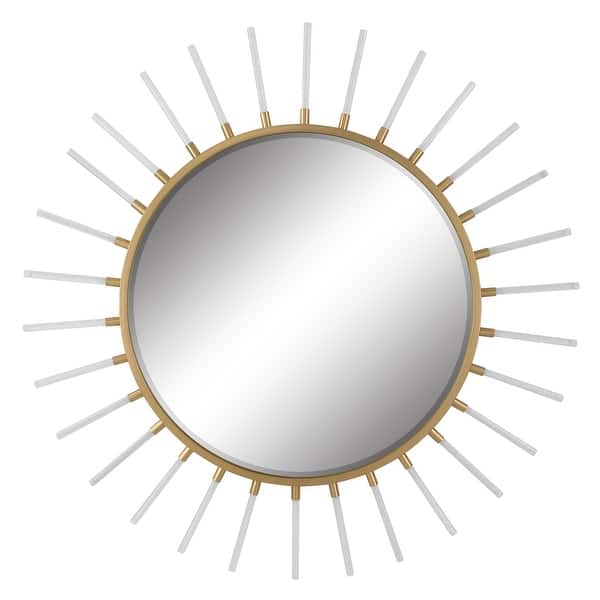 slide 2 of 6, Uttermost Oracle Round Starburst Mirror - 55"W X 55"H X 2"D White