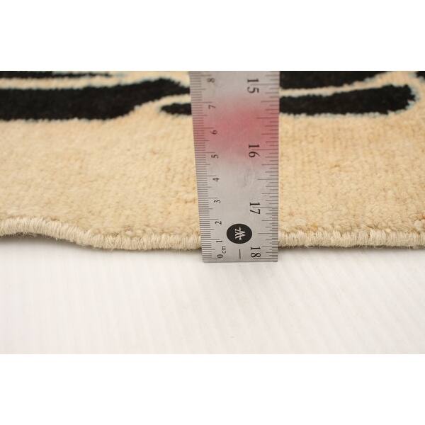 ECARPETGALLERY Hand-knotted Peshawar Ziegler Black, Ivory Wool Rug - 5'2 x 8'2