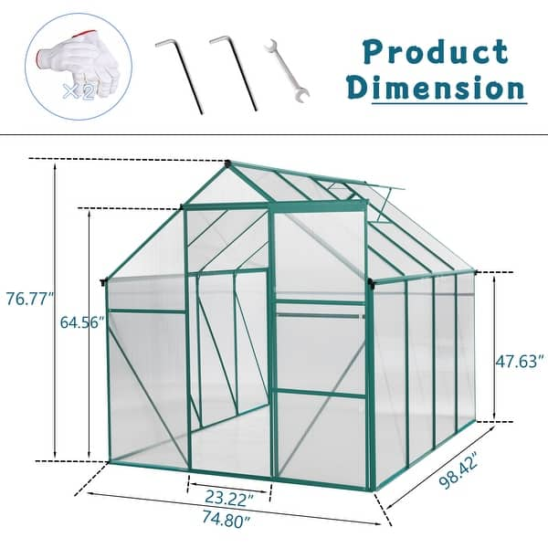 6 x 8 FT Outdoor Patio Greenhouse - Bed Bath & Beyond - 37889426