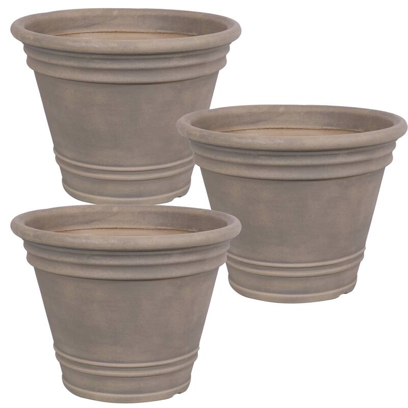 Sunnydaze Franklin Polyresin Outdoor Flowerpot Planter