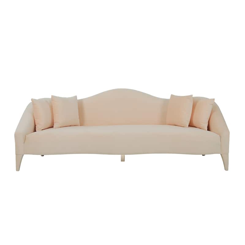 Naya Velvet Sofa - 96"W x 36.2"D x 34.3"H - 96"W x 36.2"D x 34.3"H