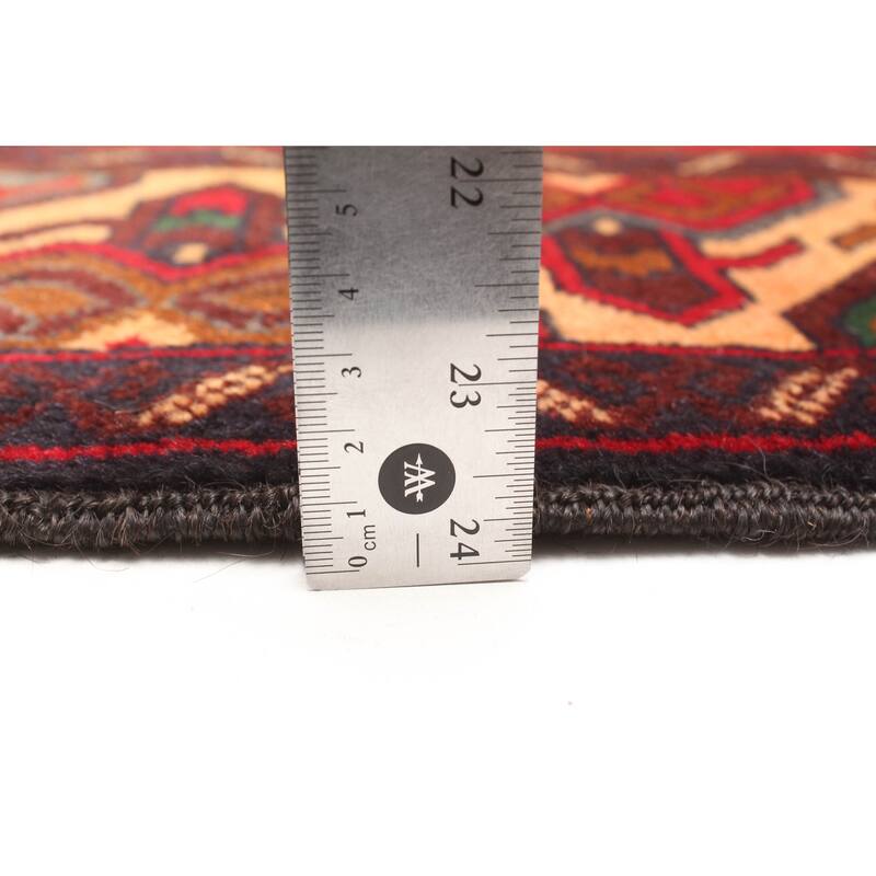 ECARPETGALLERY Hand-knotted Teimani Red Wool Rug - 3'10 x 6'8