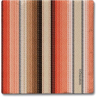 Southwest Orange Stripe 4-Pack Absorbent Stone Coasters with Cork Backing 4" Square Made in The USA Easily Wipes Clean