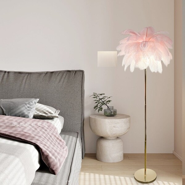 Faux feather lamp hot sale
