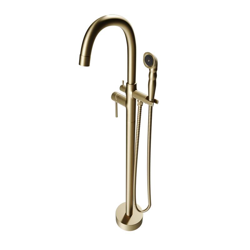 Neptune Single Handle Floor Mounted Gooseneck Freestanding Tub Filler