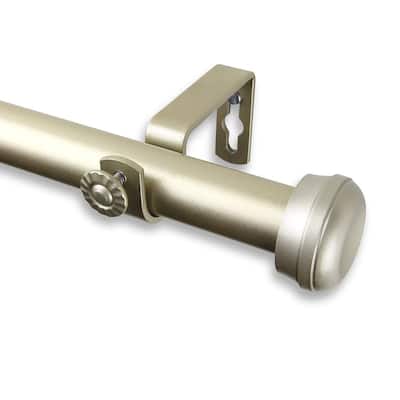 Mediterranean Curtain Rod 1 Inch Adjustable, 28-48 Inch, Light Gold Finish, Home Decor Window Treatment - 48