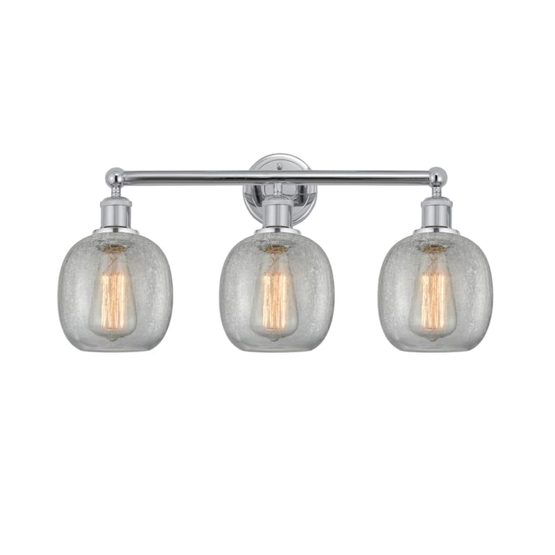 Innovations Lighting 616-3W-12-24 Belfast Vanity Belfast 3 Light 24" - Polished Chrome / Clear Crackle