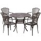 preview thumbnail 1 of 5, Arden 5-Piece Outdoor Dining Table Set for Patio, Bronze
