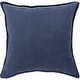preview thumbnail 16 of 57, Harrell Solid Velvet 22-inch Throw Pillow Down - Navy