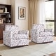 preview thumbnail 124 of 154, Set of 2 Modern Swivel Accent Armchairs Upholstered Arm Chairs