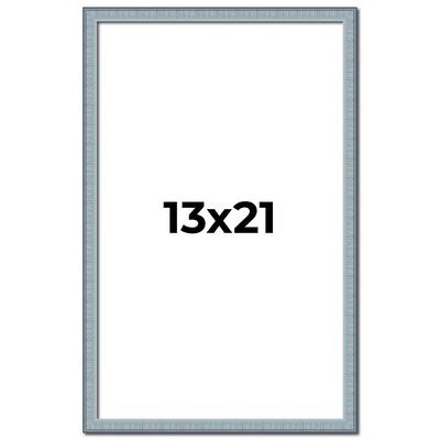 13x21 Frame Rustic Sky Blue Solid Wood Picture Frame | 0.75 Inch