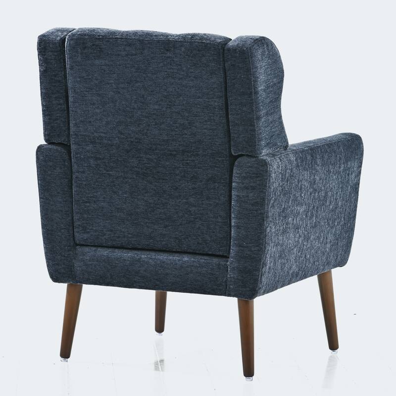 Dark Blue Desk Chair Upholstered Arm Chair Office Chair Club Chair