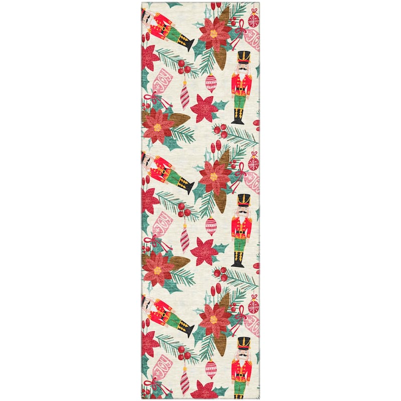 Premium Washable Super Soft Holiday Nutcracker Mayfield Rug