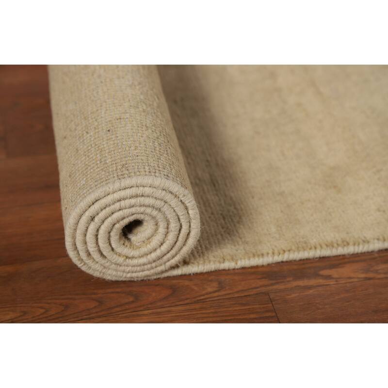 Gabbeh Modern Runner Rug Hand-Knotted Wool Carpet - 3'0"x 9'8"