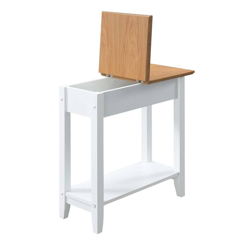 Mid Century End Table with Multi Tier Surface Design, Modern Accent Table with Ample Display Space for Lamps and Décor - 23