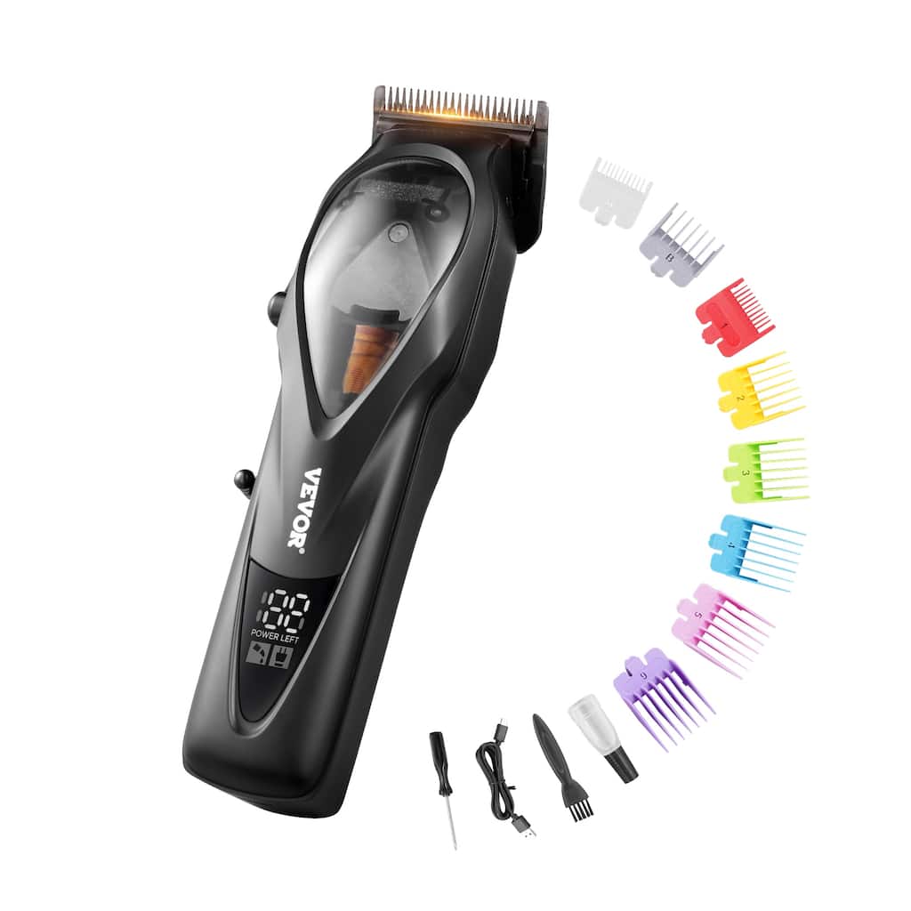 Professional Hair Clipper for Men, with DLC Fade Blade & 10000RPM High-Speed Motor, with 8 Guide Combs for Home Barber