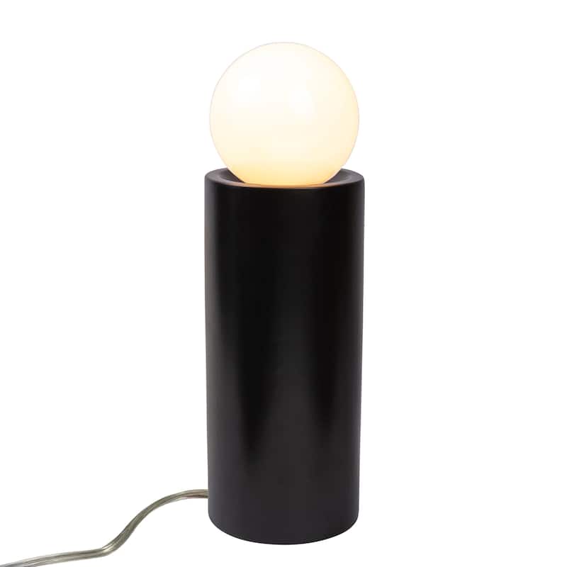 Ceramic Tall Pillar Table Lamp - Carbon Matte Black