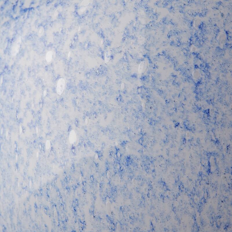 Marina River of Goods Nickel Metal and White/Blue Glass 9.8-Inch Pendant Light with Adjustable Hanging Cord