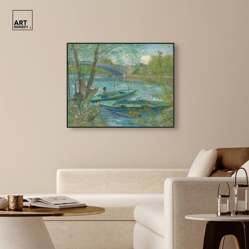 Fishing in Spring Canvas by Art Remedy