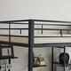preview thumbnail 10 of 13, Twin Size Metal Loft Bed with Desk and Storage Shelves